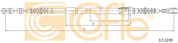 COFLE 17.1240 Cable, parking brake